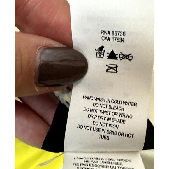 Kate Spade Yellow Ivory Lemon Print One Piece Swimsuit Women's Size M NWT - Picture 4 of 4